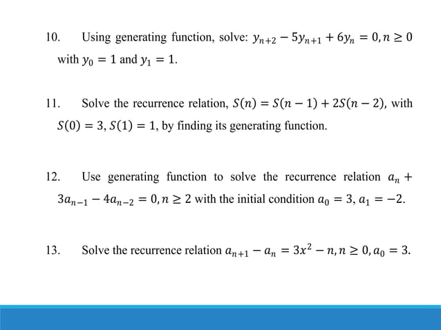 Generating function | PPT