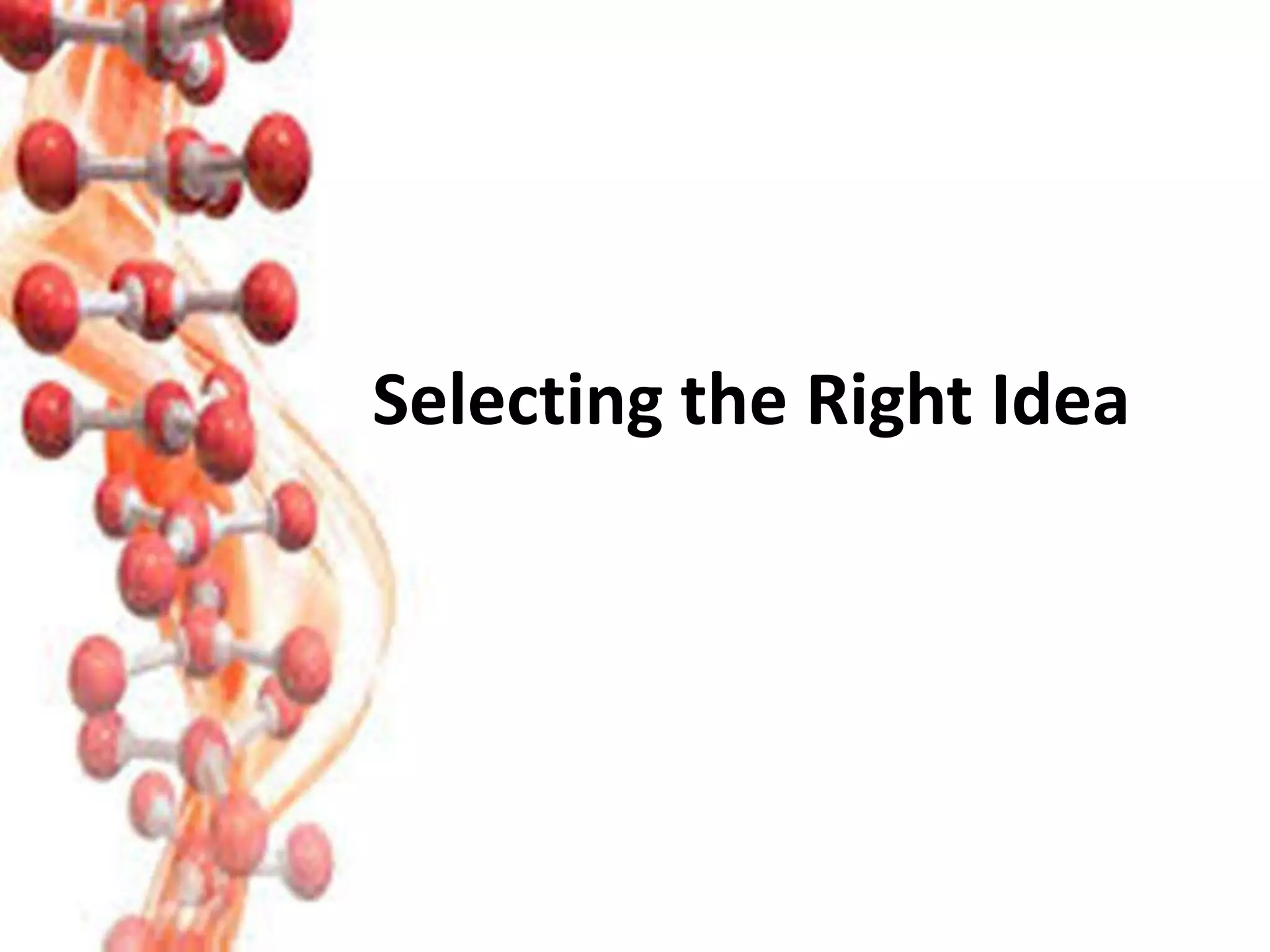 Selecting the Right Idea