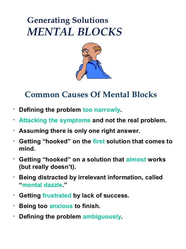 Generating solutions and brainstorming