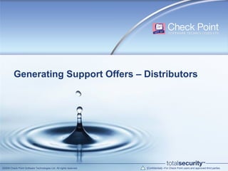 Generating Support Offers – Distributors 