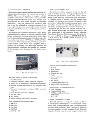 Generation of Computers: A Survey | PDF