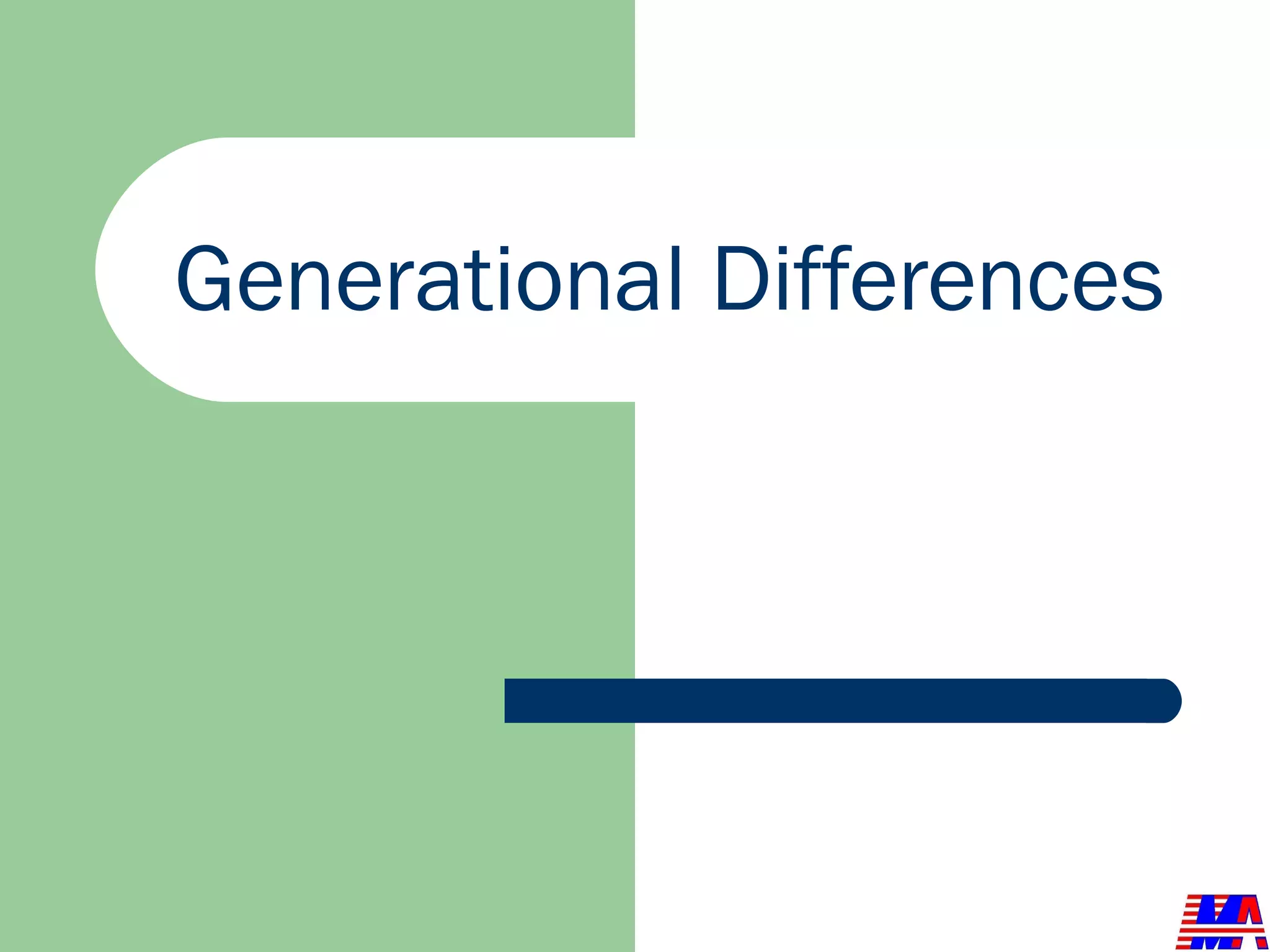Generational Differences In Workplace [Supervisory Training} | PPT