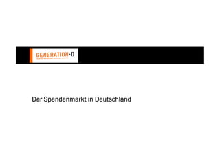 Der Spendenmarkt in Deutschland
 