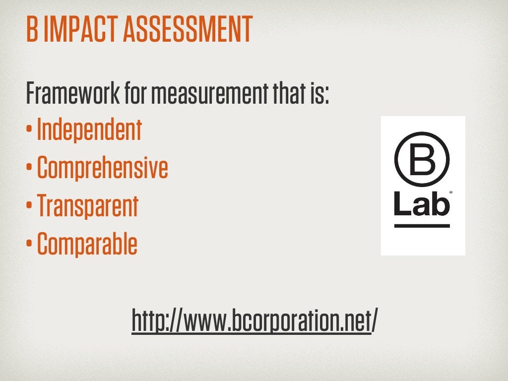 B IMPACT ASSESSMENT FOUR KEY