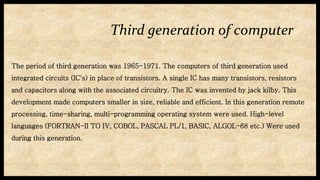 Generation of computer | PPTX