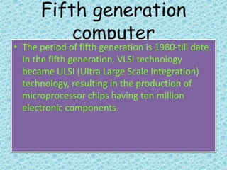 Generation of computer | PPT
