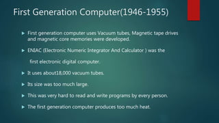 Generation of computer Presentation | PPT
