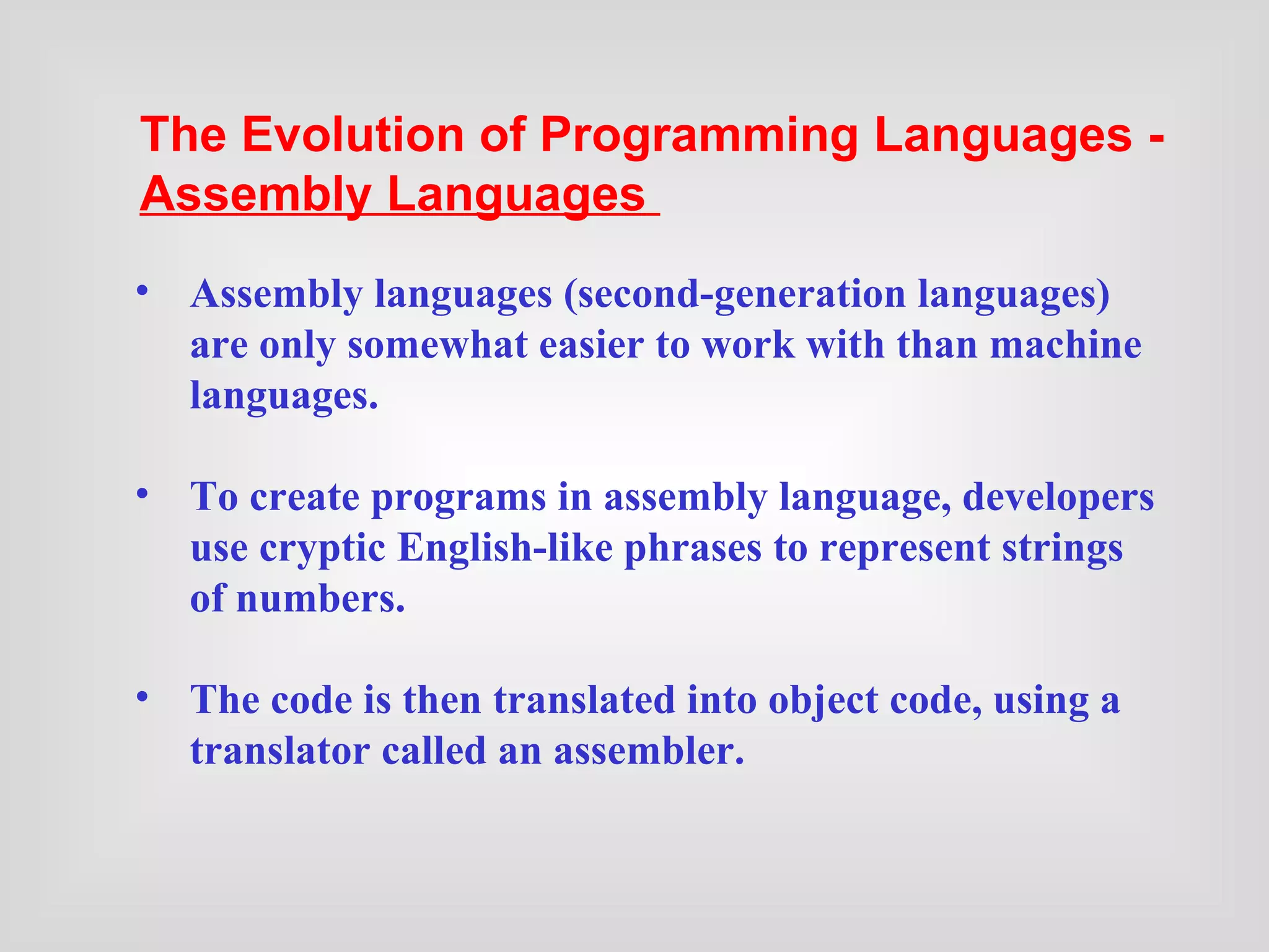 Generation of computer languages | PPT