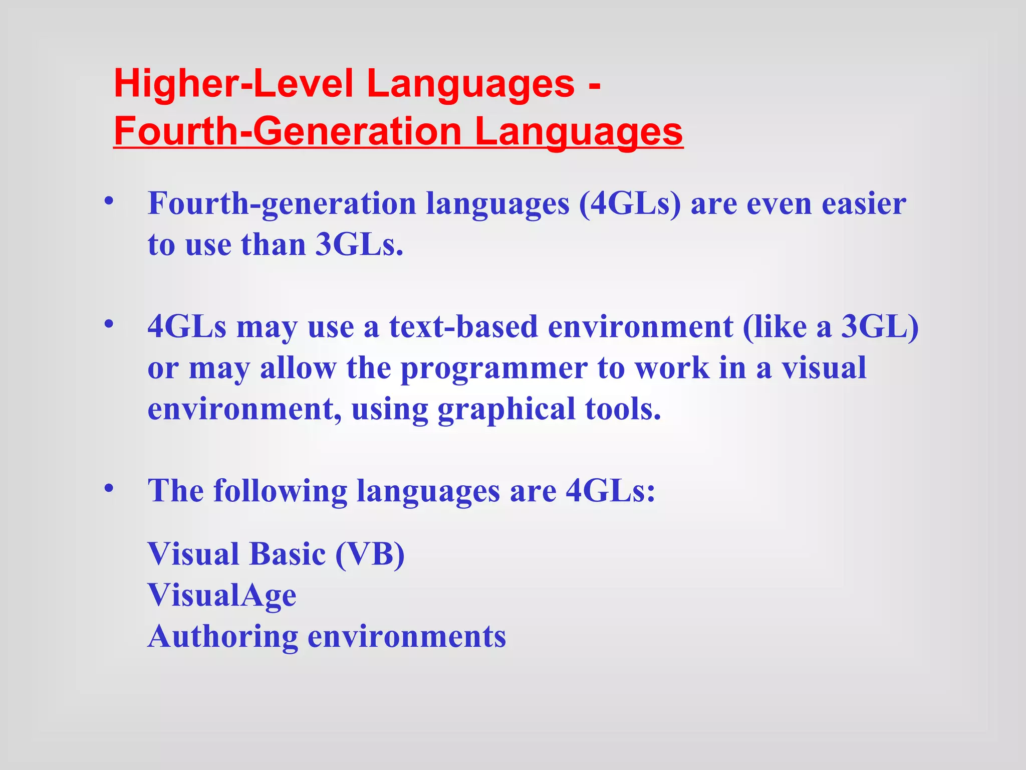 Generation of computer languages | PPT