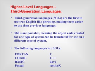 Generation of computer languages | PPT | Free Download