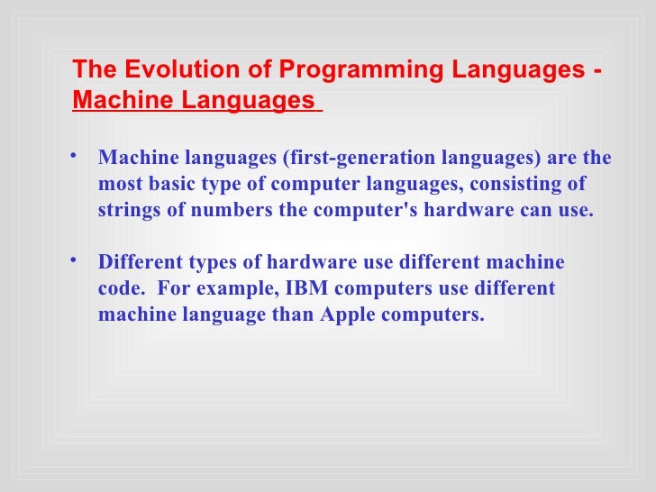 Generation of computer languages