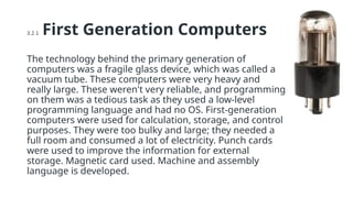 Evolution and Generations of Computers: From Vacuum Tubes to AI | PPTX