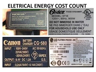 ELETRICAL ENERGY COST COUNT
 