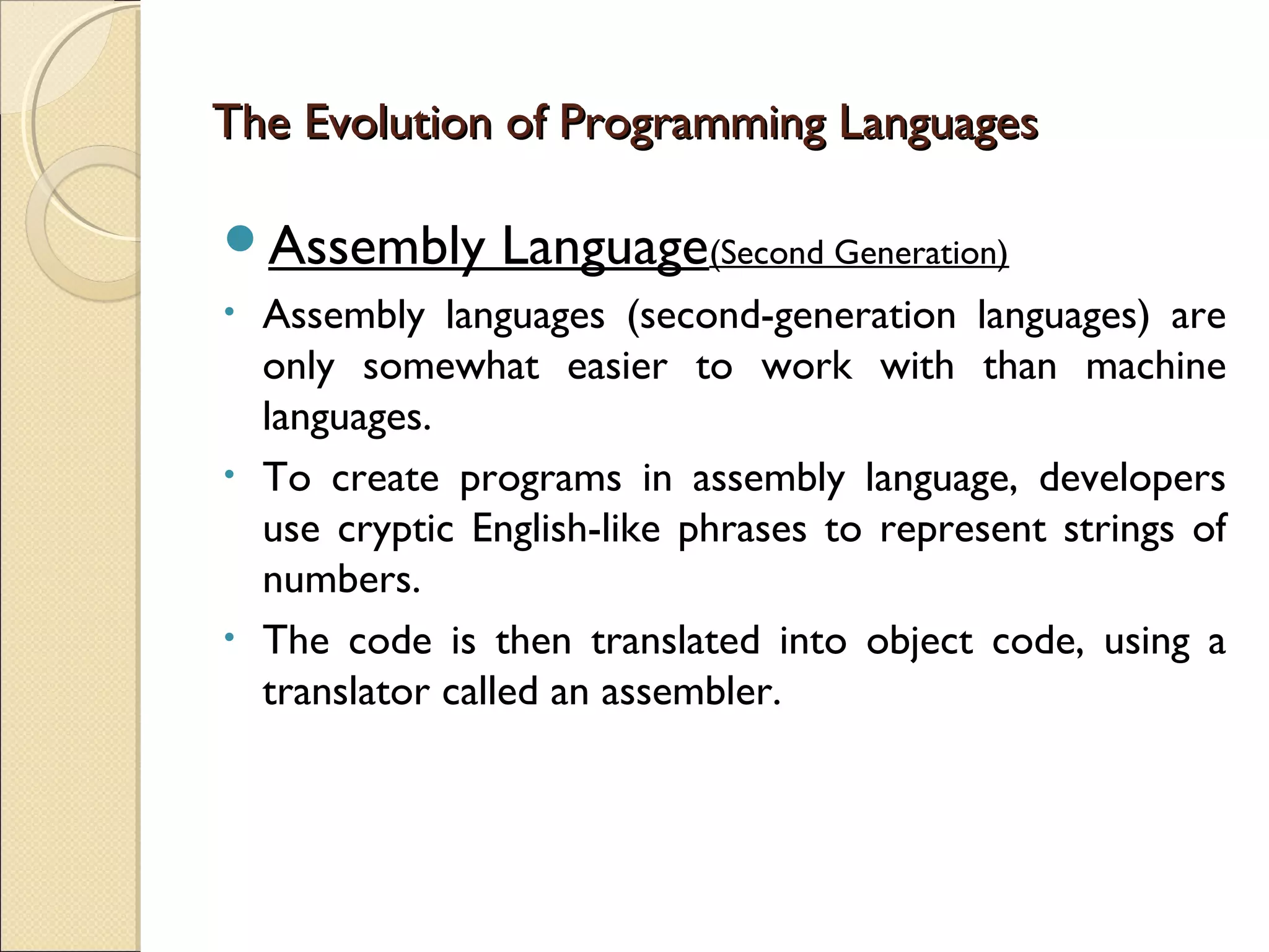 Generations of Programming Languages | PPT
