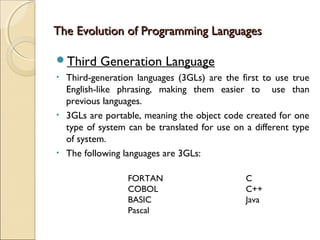 Generations of Programming Languages | PPT