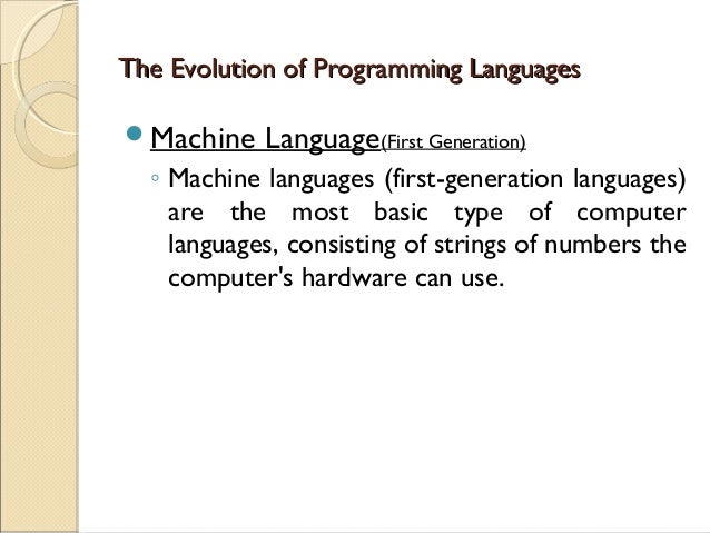 Generations of Programming Languages