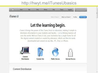 http://hwyt.me/iTunesUbasics
 