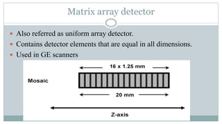 Matrix Array Detector Generations and advancement of CT | PPTX