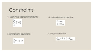 GENERATION SCHEDULING AND UNIT COMMITMENT OF POWER SYSTEM | PPTX