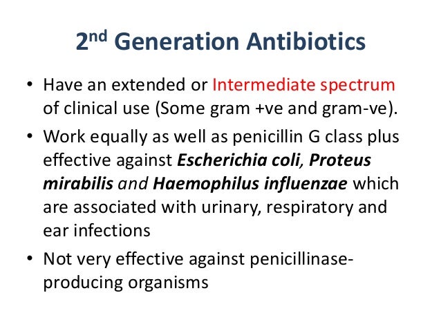 Generations Of Antibiotics