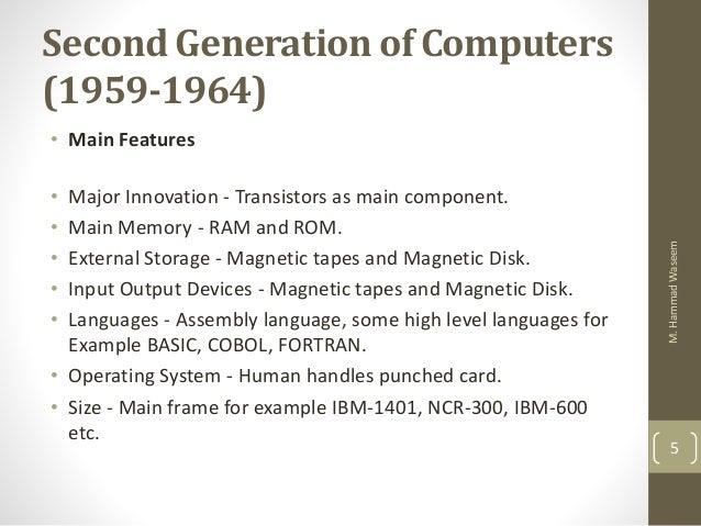example of 2nd generation computer