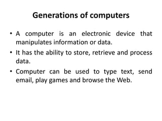 Generations of computer | PPT