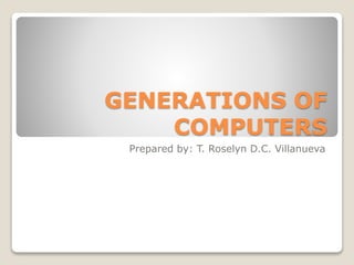 Generations of computers | PPTX