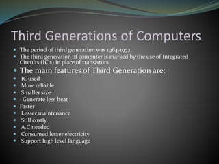 Generations of computers | PPTX