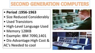 1969 Computer Generation Generations of COmputers. there are 6 generations | PDF