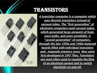 Comprehensive Overview of Computer Generations and Technological ...