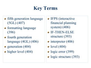 PROGRAMMING AND LANGUAGES | PPT | Programming Languages | Computing