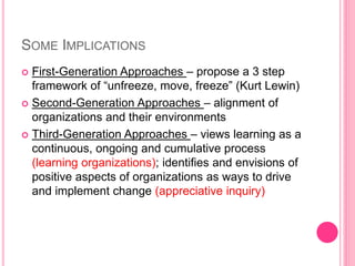 Generations of planned organisational change | PPTX