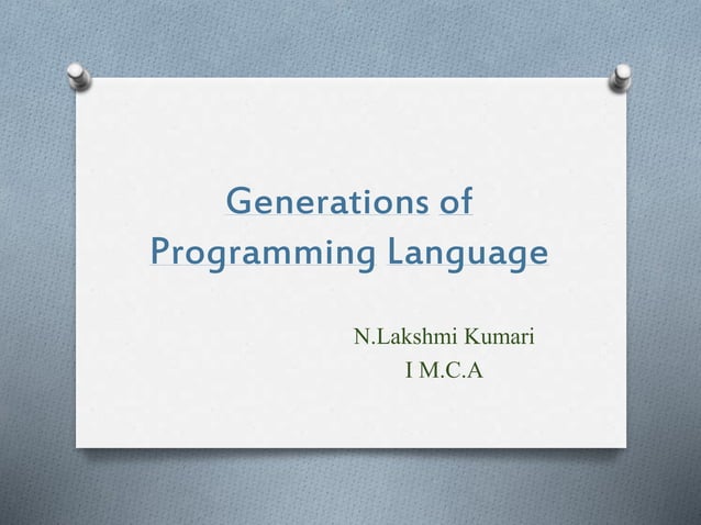generation of programming language | PPTX