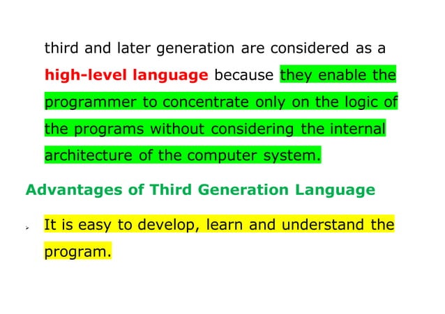 Generations of programming language | DOCX