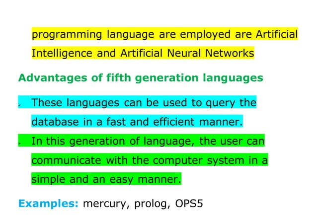 Generations of programming language | DOCX