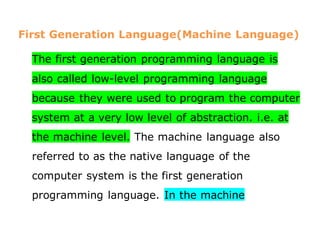Generations of programming language | PPT