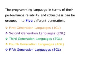 Generations of programming language | PPT