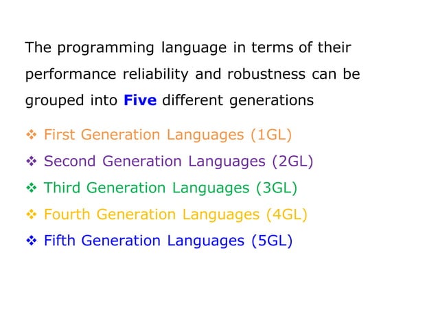 Generations of programming language | PPT
