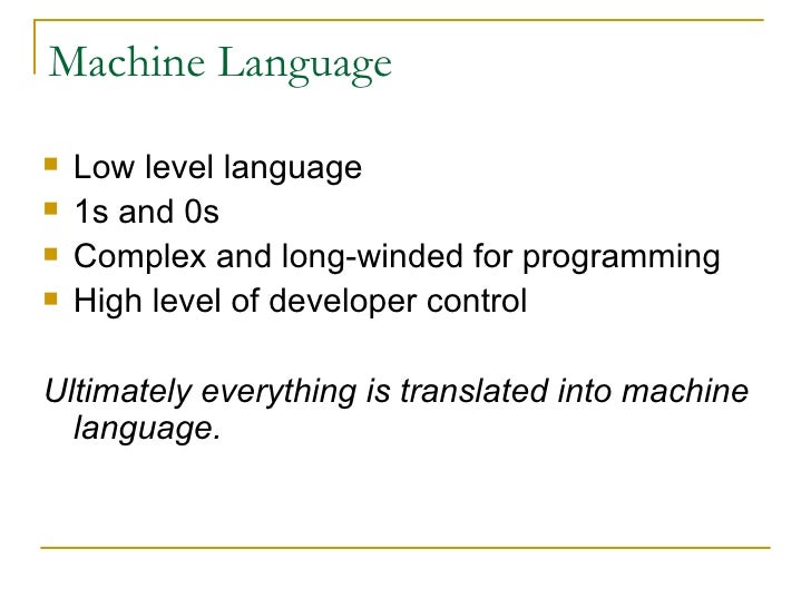 Generations Of Programming Languages