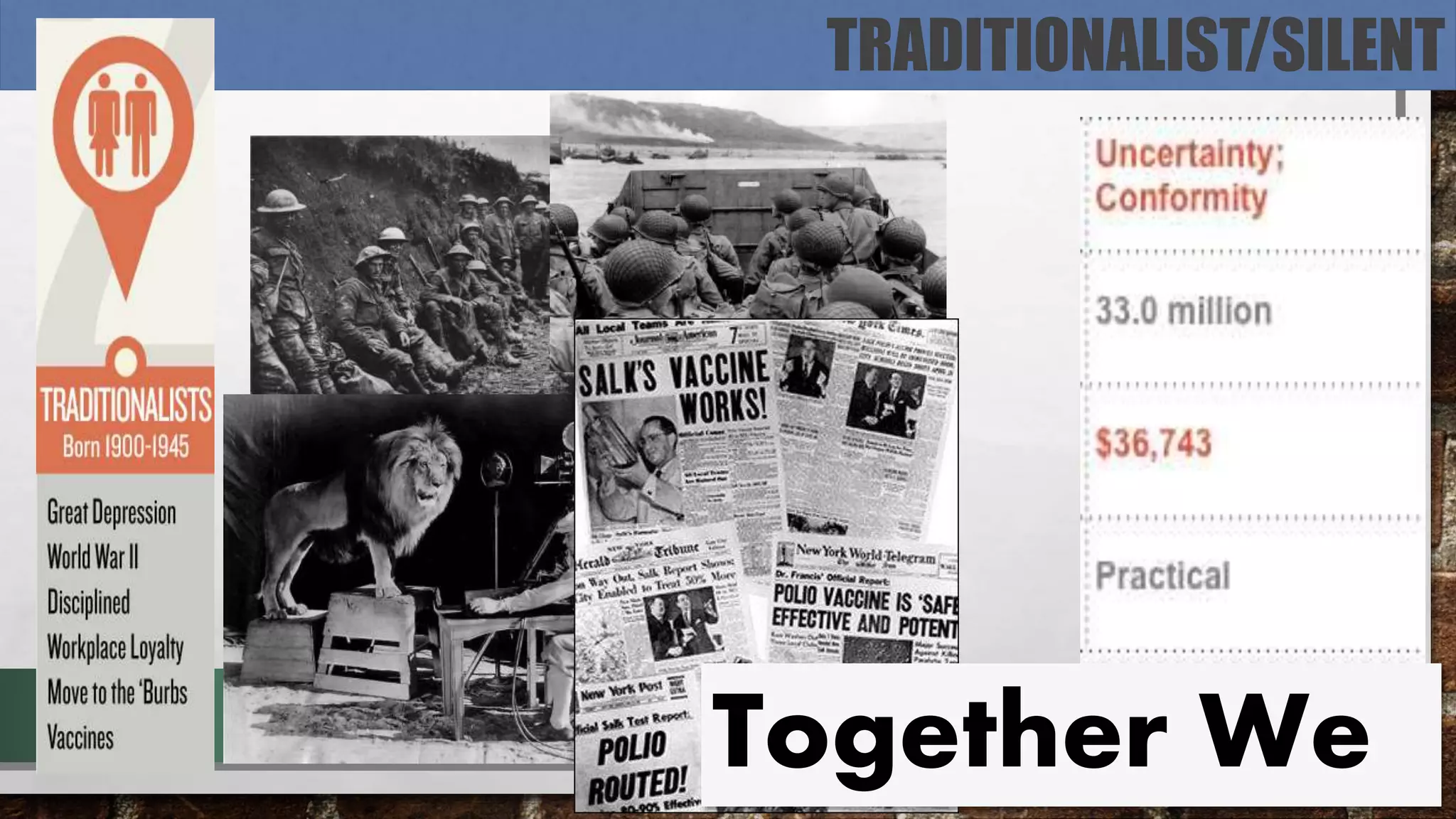 TRADITIONALIST/SILENT
Together We