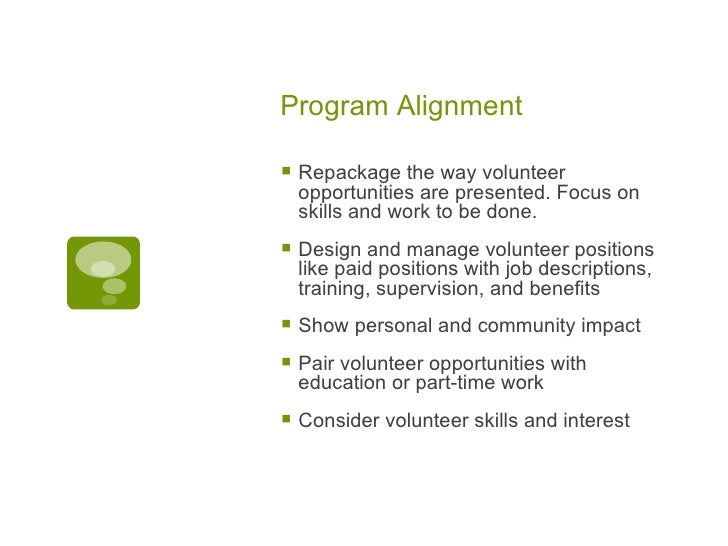 volunteering job description