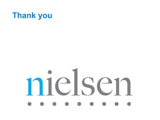 Thank you

Gen V Study 2009

August 2, 2012

Page 31

Confidential & Proprietary

Copyright © 2009 The Nielsen Company
Confidential & Proprietary • Copyright © 2007 The Nielsen Company

 