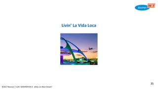 ©2017 Boomer / neXt GENERATION X: eXiles on Main Street?
Livin’ La Vida Loca
35
 