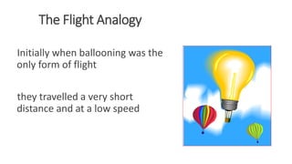 The Flight Analogy
Initially when ballooning was the
only form of flight
they travelled a very short
distance and at a low speed
WWW.LTSEMAJ.COM 26
 