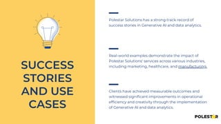 Unleashing the Creative Power: Generative AI and Data Analytics | PPT