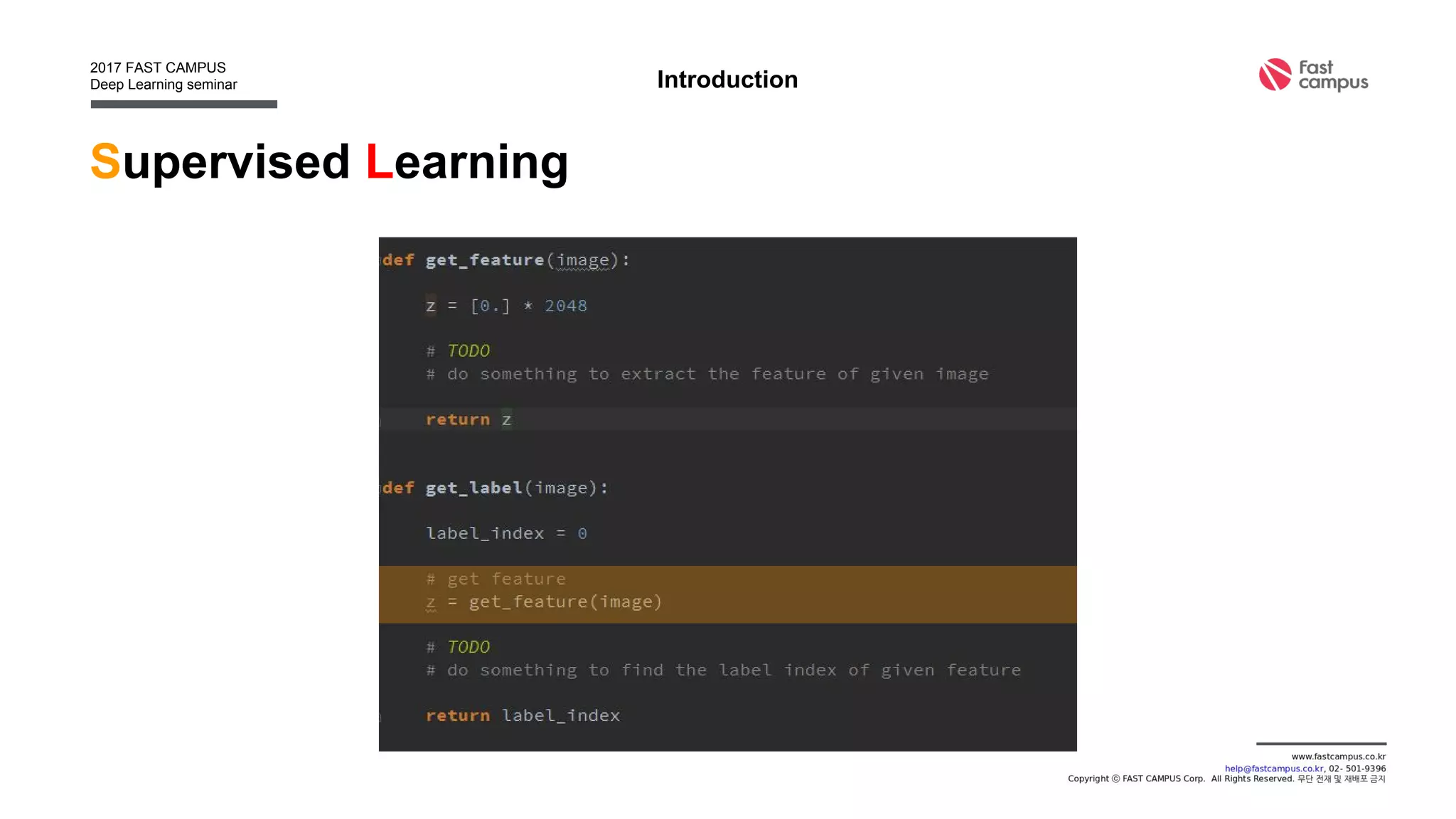 Supervised Learning
Introduction
 