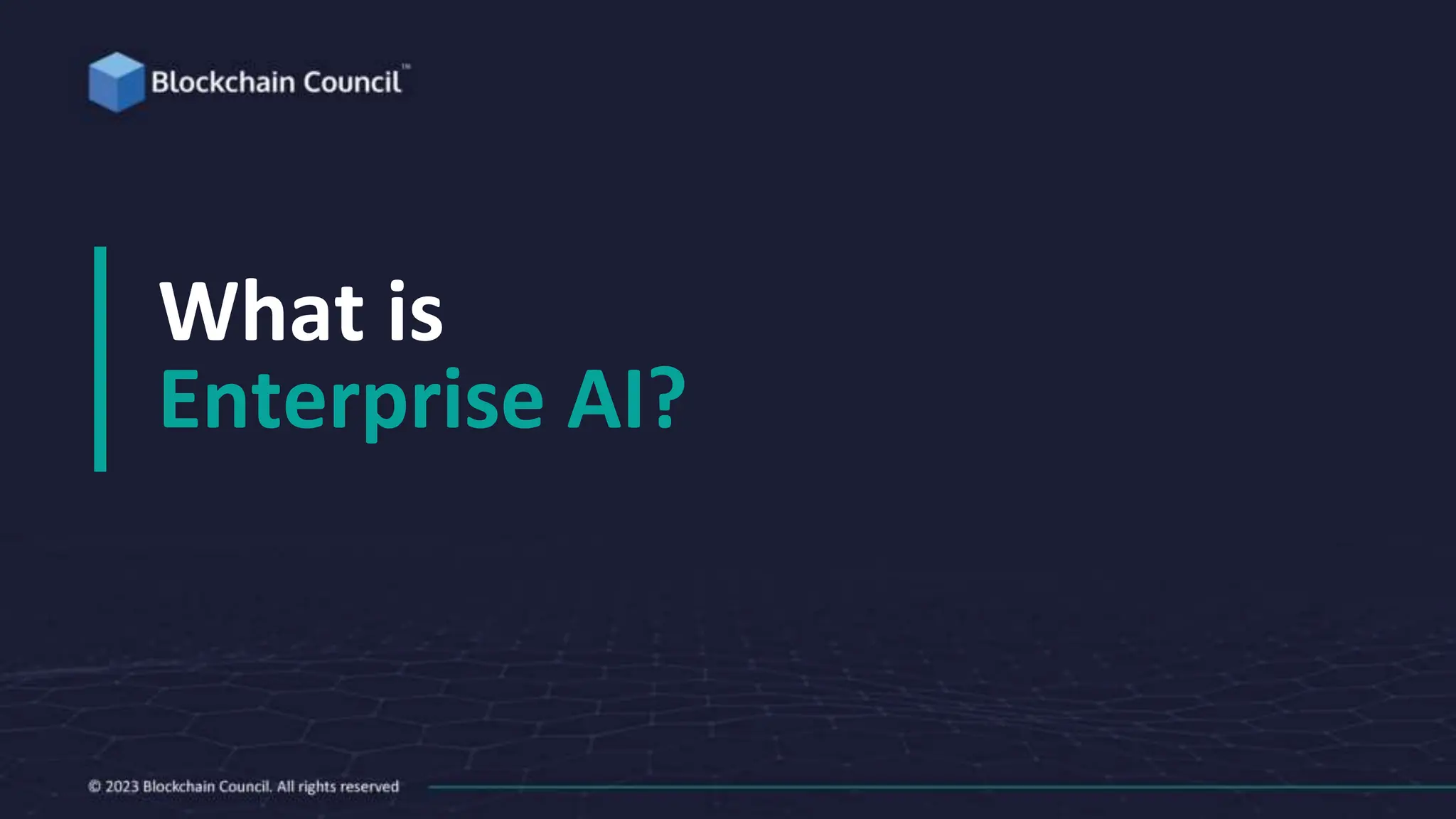 What is
Enterprise AI?
 
