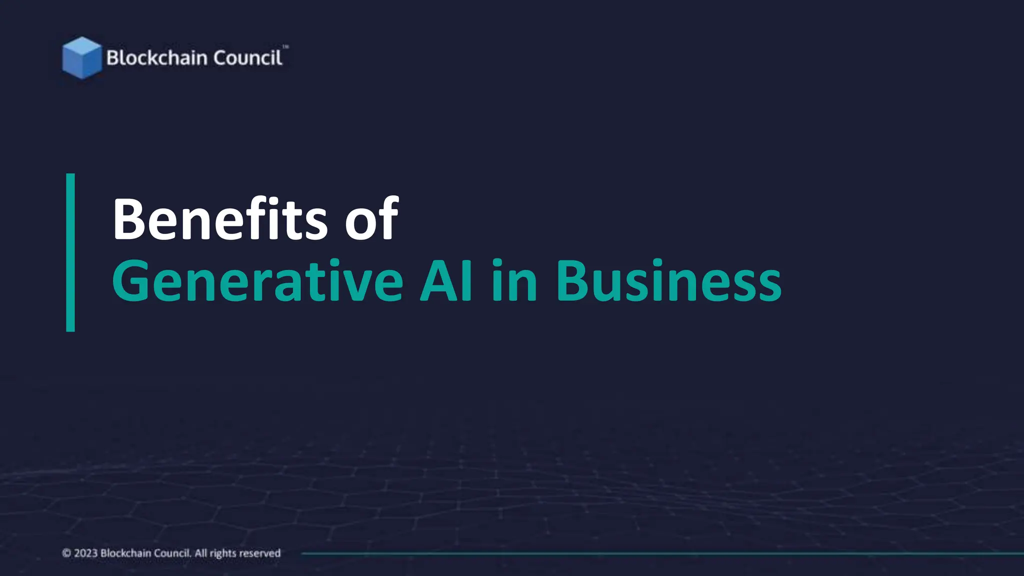 Benefits of
Generative AI in Business
 