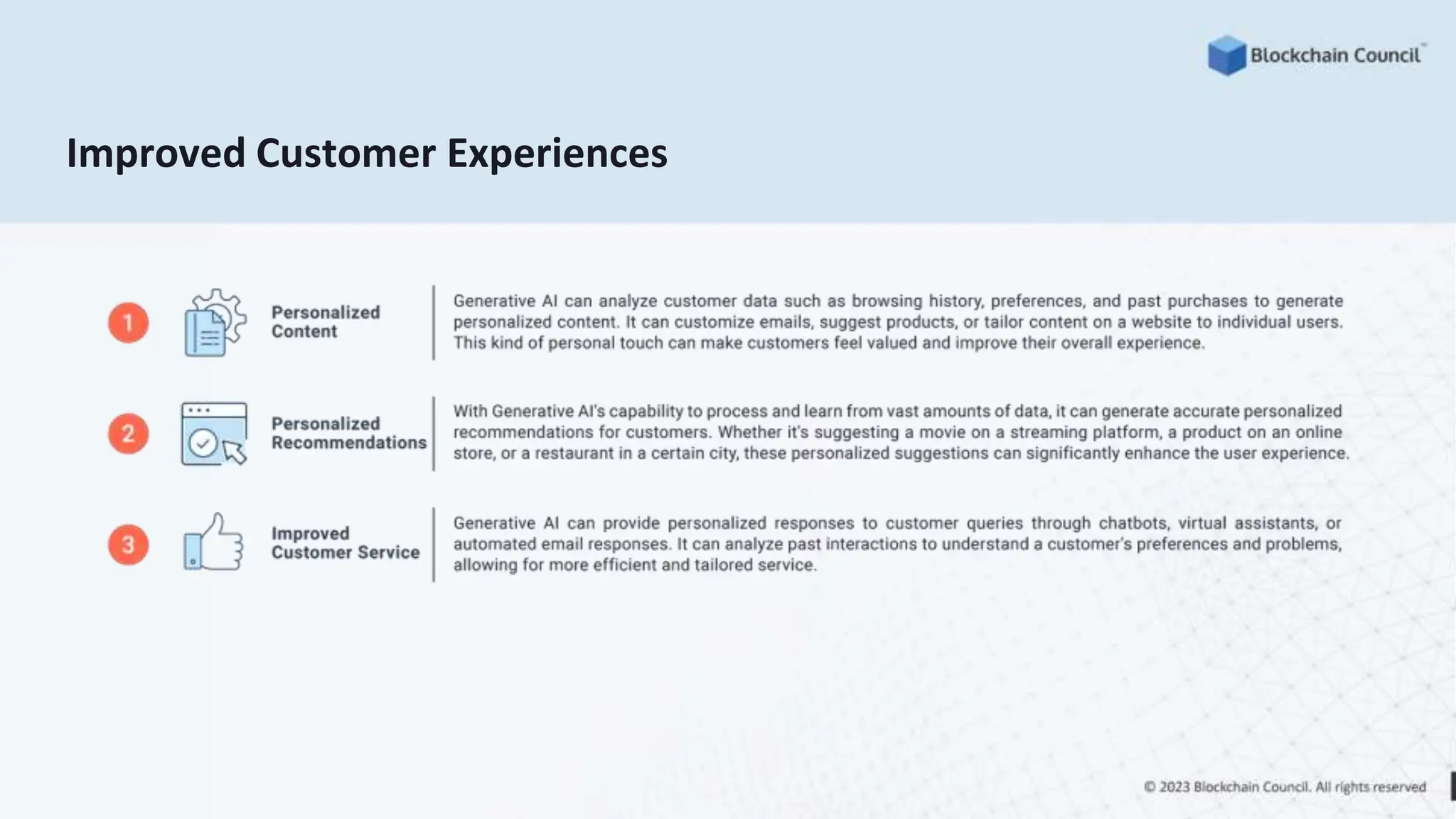 Improved Customer Experiences
 