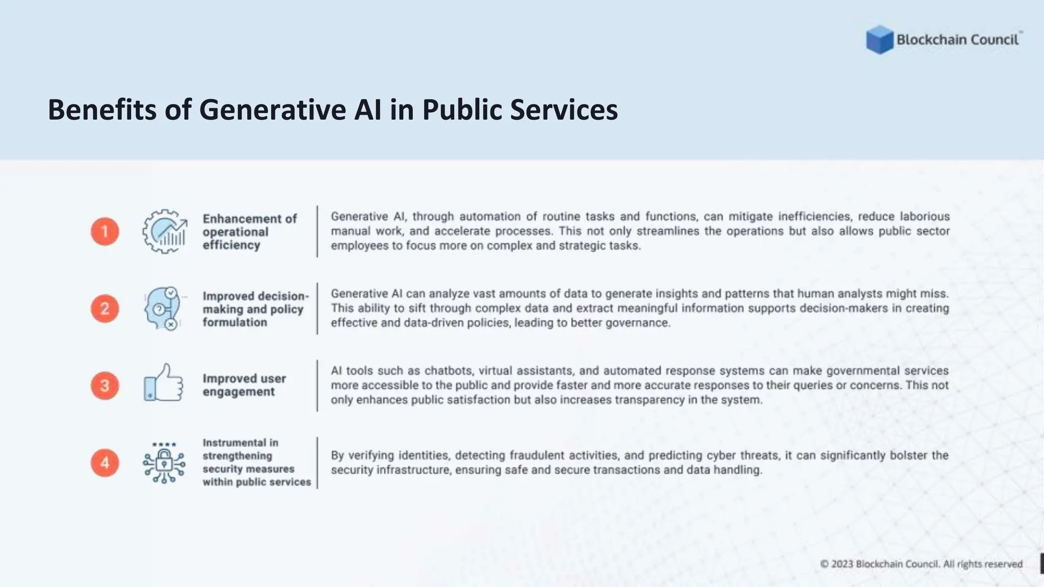 Benefits of Generative AI in Public Services
 